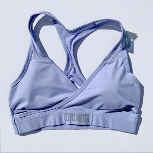 PINK Large Purple Racerback Sports Bra